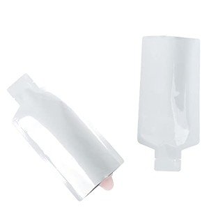 White Bottle Shaped Heat Seal Pouches - 100 Pack