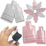 Travel-Friendly Shampoo Sample Pouches - White (50 Pack)