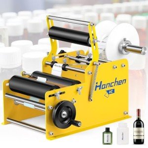 Handmade Soap Bottle Labeling Machine with Press Handle