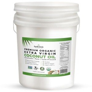 Pure Cold Pressed Extra Virgin Coconut Oil - 5 Gallons