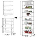9-Tier Adjustable Metal Wire Shelving Unit