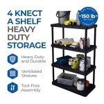 Sturdy 4-Shelf Ventilated Storage Organizer Unit