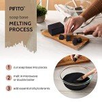 Pifito Natural Charcoal Melt and Pour Soap Base