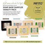 Pifito Melt and Pour Soap Base Sampler: 7 Assorted Bases