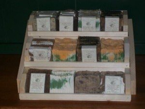 Three-Tier Wooden Soap Display for 36 Bars