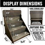 Wooden 3-Step Display Stand for Handmade Soaps