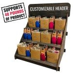 Wooden 3-Step Display Stand for Handmade Soaps