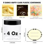 12-Pack Clear Plastic Jars for Handmade Cosmetics