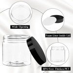 12-Pack Clear Plastic Jars for Handmade Cosmetics