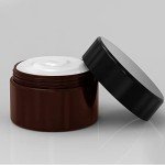 8 oz Leak-Proof Amber Cosmetic Jars - 6 Pack