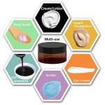 8 oz Leak-Proof Amber Cosmetic Jars - 6 Pack