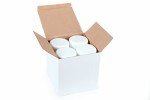 12 Pack of White 4 oz Cosmetic Jars