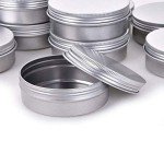 12-Pack Refillable 2 oz Aluminum Tin Jars