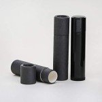 12-Pack Black Kraft Paperboard Lip Balm Tubes