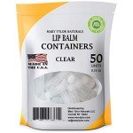 50 BPA-Free Clear Lip Balm Tubes for DIY