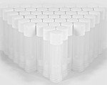Clear 5.5ml Lip Balm Tubes with White Caps
