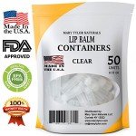 50 BPA-Free Clear Lip Balm Tubes for DIY