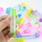 25 Clear Refillable Lip Balm Tubes with Caps