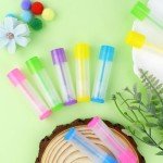 25 Clear Refillable Lip Balm Tubes with Caps
