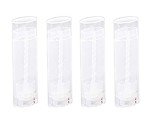 100 Pcs Clear Oval Lip Balm Tubes with Lids