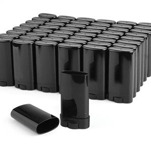 50 Pack Black Twist-Up Deodorant Containers
