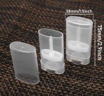 20-Pack Oval Lip Balm Tubes - Clear 15ml