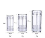 10 Pack Clear Refillable Deodorant Containers 30ml
