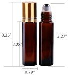 24-Pack Amber Roller Bottles for Essential Oils
