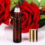 24-Pack Amber Roller Bottles for Essential Oils