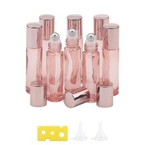 Rose Gold Roller Bottle Set for Oils and Perfumes