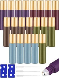 Colorful Essential Oil Roller Bottles - 20-Pack