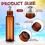 100 Pcs Amber Essential Oil Roller Bottles