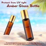 100 Pcs Amber Essential Oil Roller Bottles