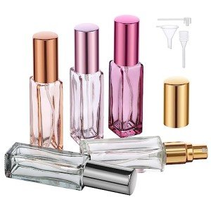 5 Pack Mini Refillable Cologne Spray Bottles