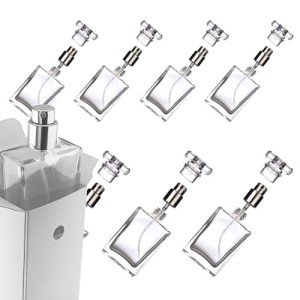 Mini Square Glass Perfume Bottles - 8 Pack