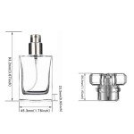 Mini Square Glass Perfume Bottles - 8 Pack