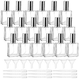 18 Pack Clear Glass Mini Perfume Spray Bottles