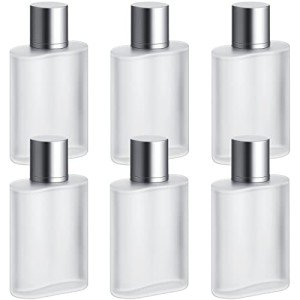 6 Pack Refillable Frosted Glass Perfume Atomizers