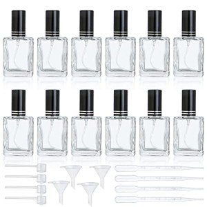 12-Pack Portable Clear Refillable Perfume Bottles