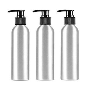 Set of 3 Refillable Aluminum Lotion Pump Bottles