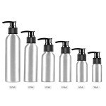 Set of 3 Refillable Aluminum Lotion Pump Bottles