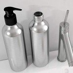 Set of 3 Refillable Aluminum Lotion Pump Bottles