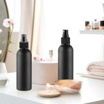 6 Pack Black Aluminum Fine Mist Spray Bottles