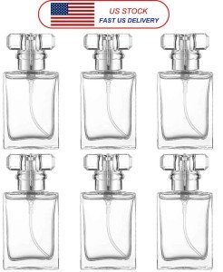 Empty 30ml Square Glass Spray Bottles with Cap