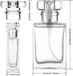 Empty 30ml Square Glass Spray Bottles with Cap