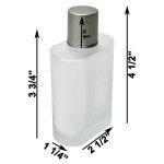 Frosted Glass Perfume Spray Bottle with Silver Lid