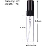 Black Refillable Spray Bottles for Perfume - 5ml