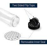 6 Pack Plastic Spice Jars with Shaker Lids