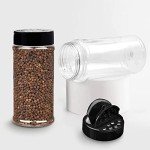 6 Pack Plastic Spice Jars with Shaker Lids