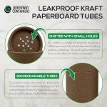 Biodegradable Kraft Shaker Tubes - 6 Pack